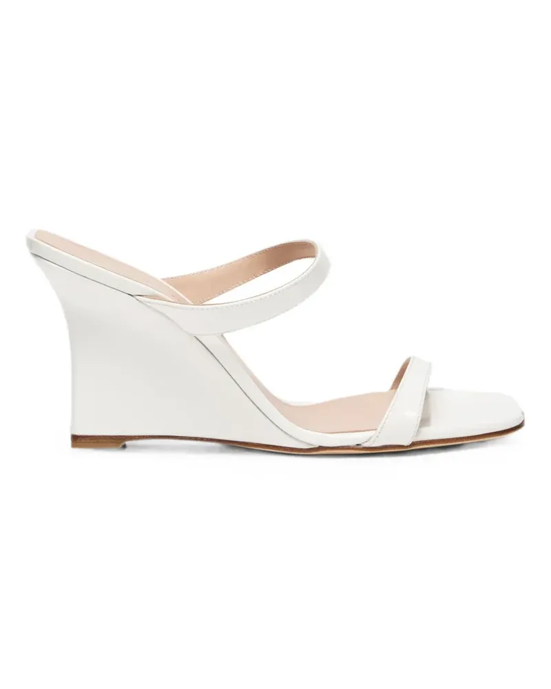 Stuart Weitzman Vinnie patent wedge sandals - Weiß Weiß