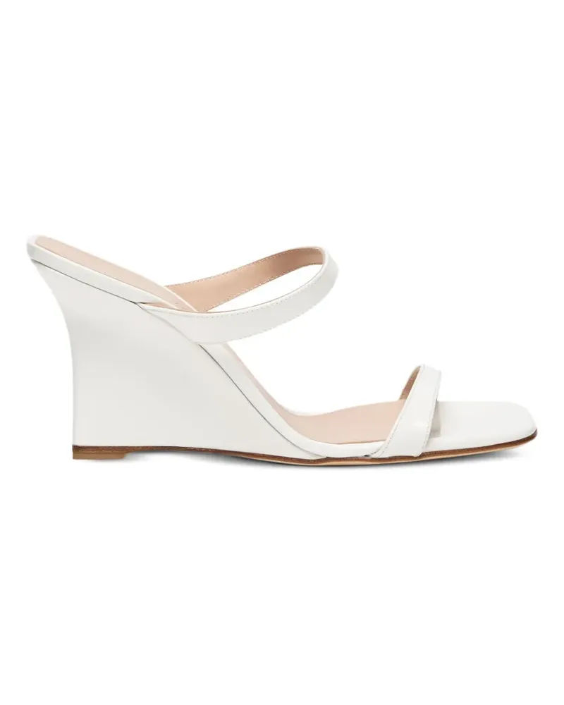 Stuart Weitzman Vinnie Wedge-Sandalen aus Lackleder - Weiß Weiß
