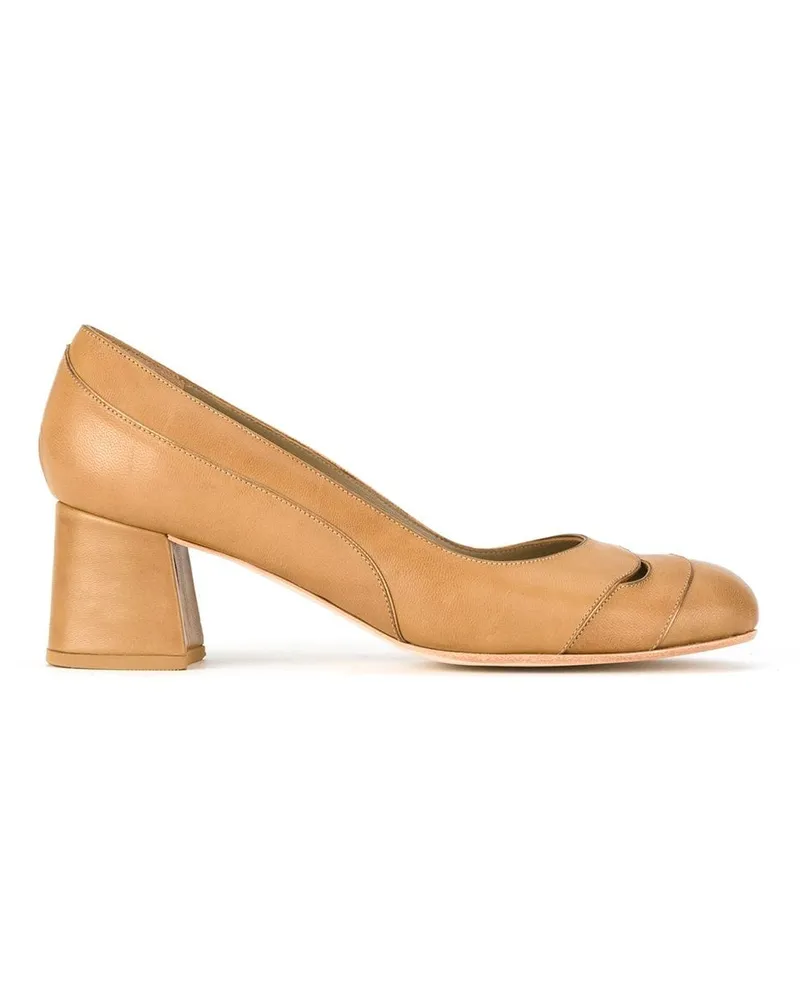 Sarah Chofakian Pumps mit Cut-Outs - Braun Braun