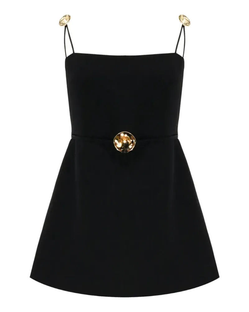 Alexis Basei button-embellished mini dress - Schwarz Schwarz