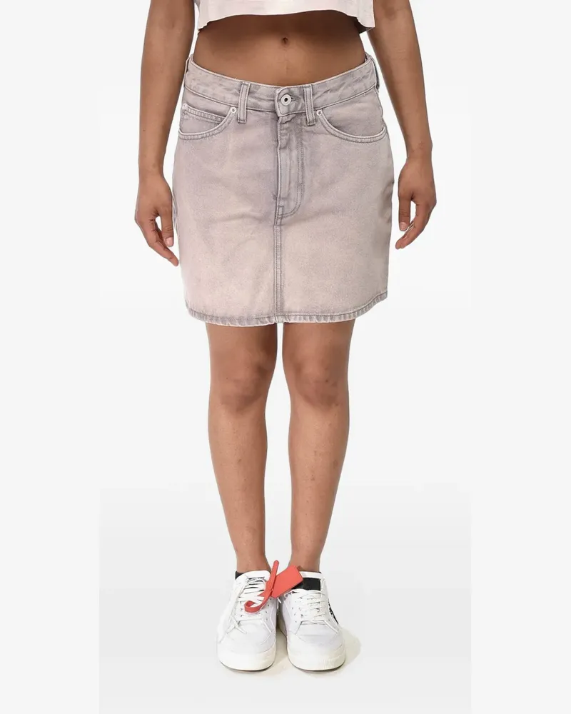 OFF-WHITE faded five-pocket mini skirt - Grau Grau