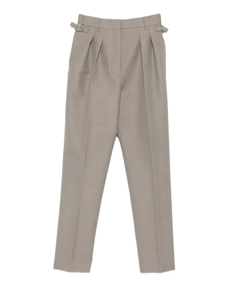 Thierry Mugler pleated buckled-waist trousers - Grau Grau