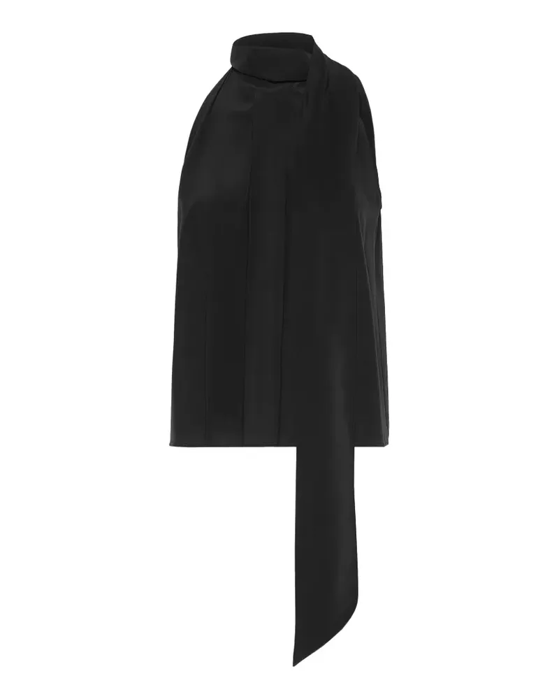 Max Mara Ärmelloses Oberteil aus Crêpe de Chine - Schwarz Schwarz