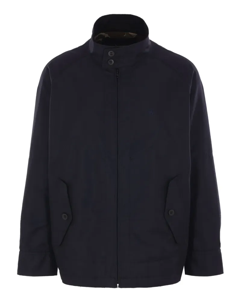 Junya Watanabe Bestickter Mantel mit Reißverschluss - Blau Blau