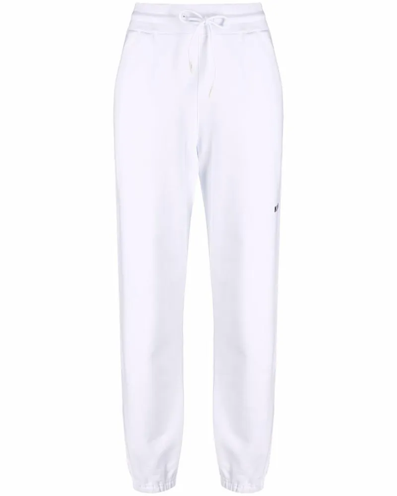 MSGM Jogginghose mit Logo-Print - Weiß Weiß