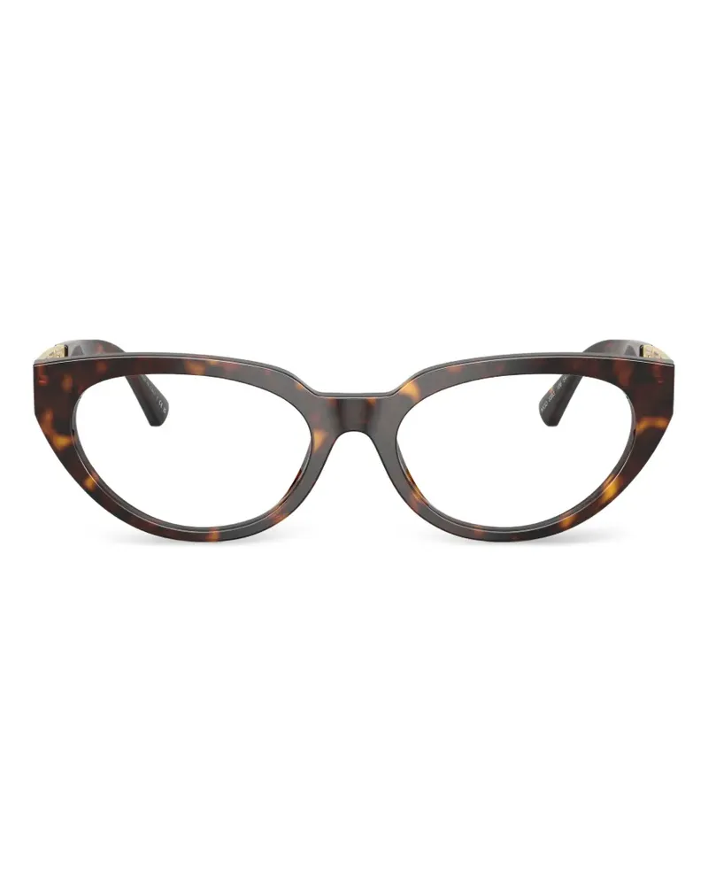 Versace geometric-frame greek-key glasses - Braun Braun