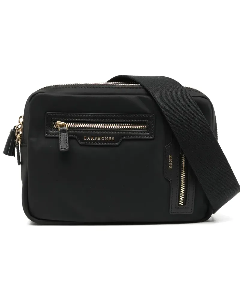 Anya Hindmarch Umhängetasche mit Logo - Schwarz Schwarz