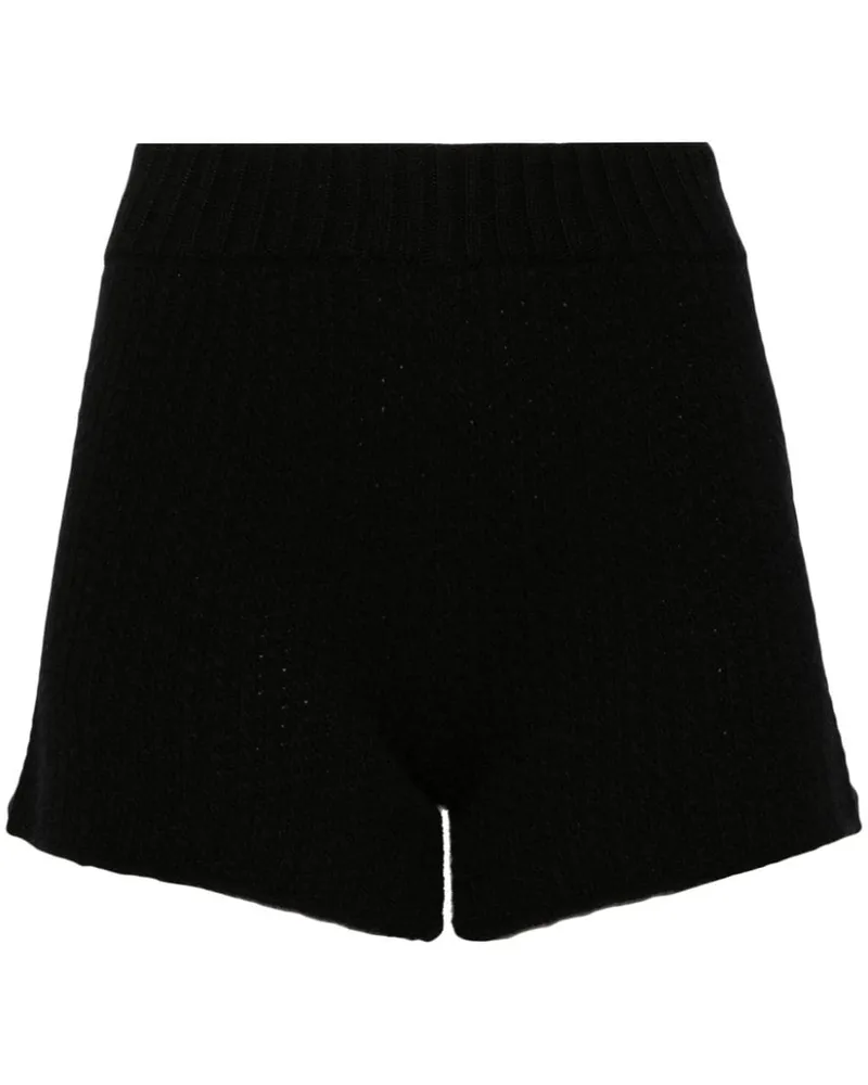 Alanui Gestrickte Shorts aus Kaschmirgemisch Schwarz