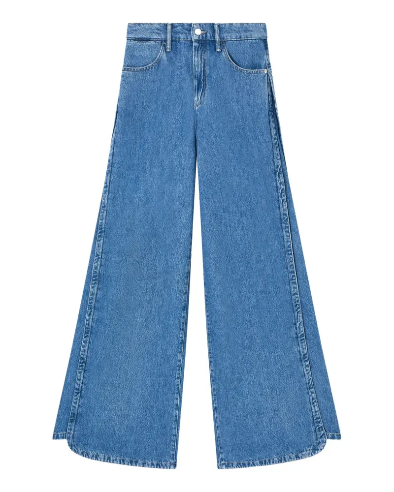 Emporio Armani Wide-Leg-Jeans mit Schlitzen - Blau Blau
