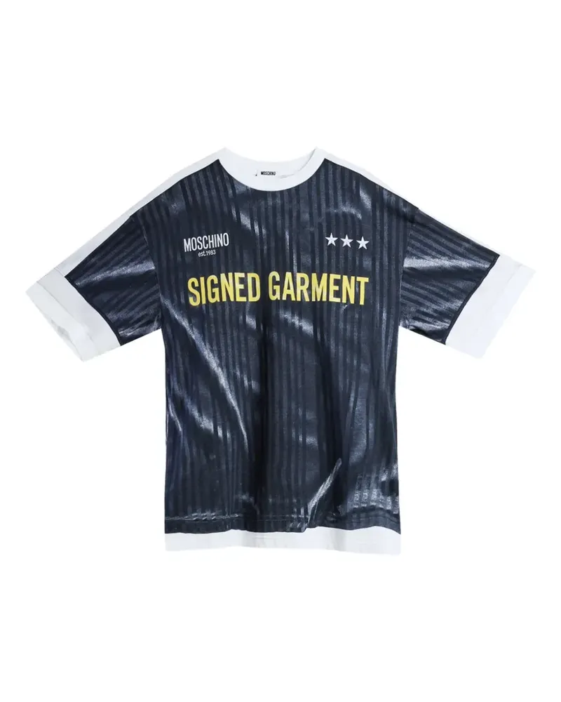 Moschino T-Shirt mit Trompe oeil-Print - Grau Grau