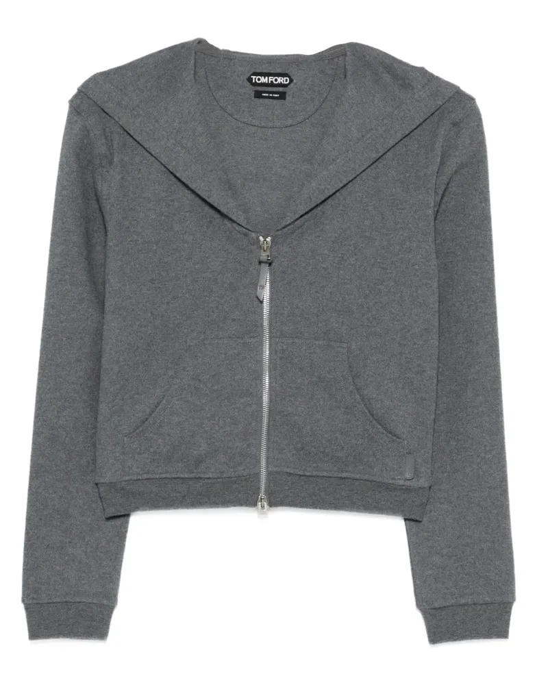 Tom Ford Hoodie mit Reißverschluss - Grau Grau