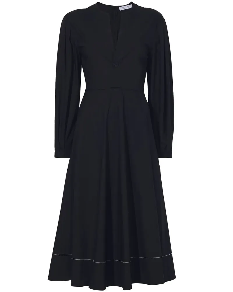 Proenza Schouler Maxikleid mit V-Ausschnitt - Schwarz Schwarz