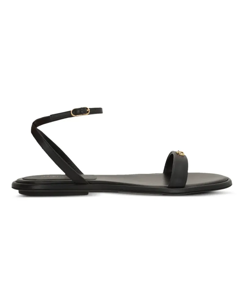 Sergio Rossi Surge leather flat sandals - Schwarz Schwarz