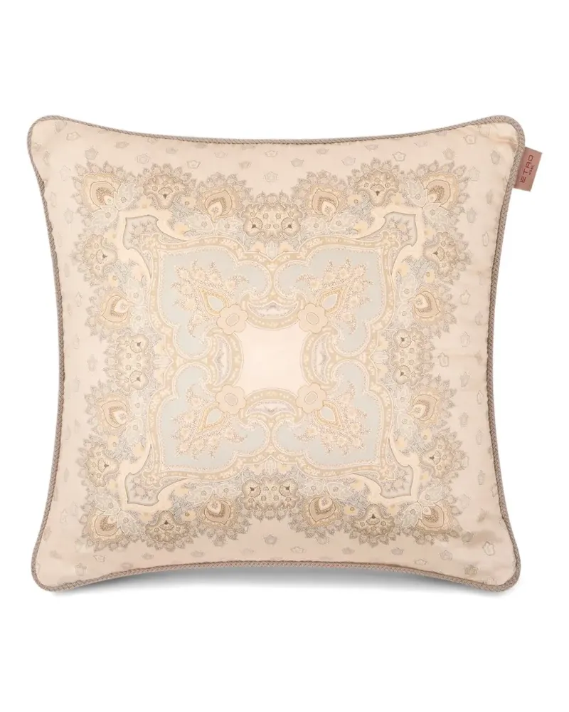 Etro Kissen mit Paisley-Blumenmotiv (45cm x 45cm) - Nude Nude