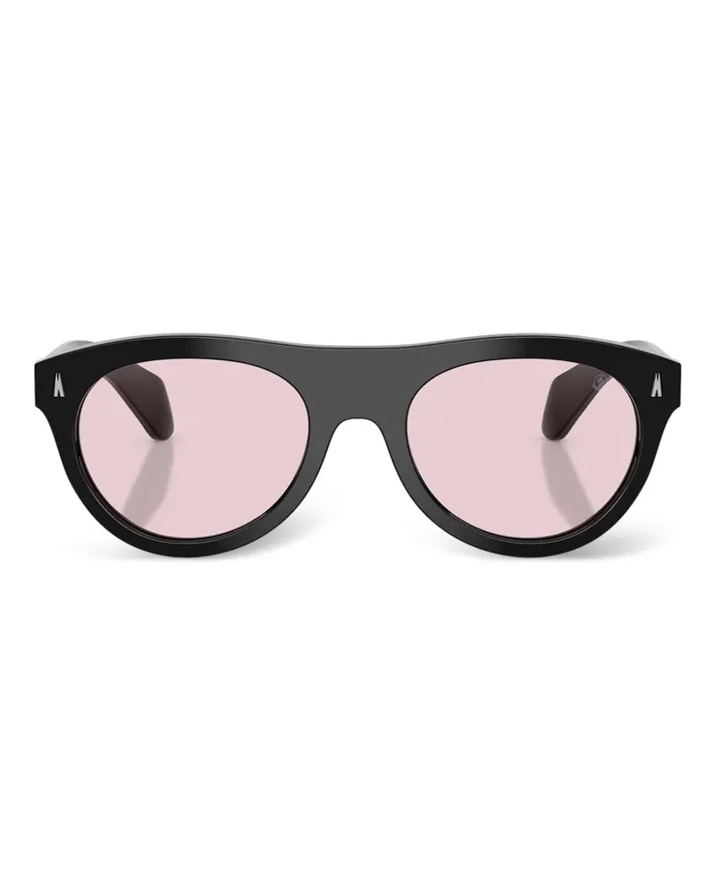 Moncler Splash Sonnenbrille mit rundem Gestell - Schwarz Schwarz