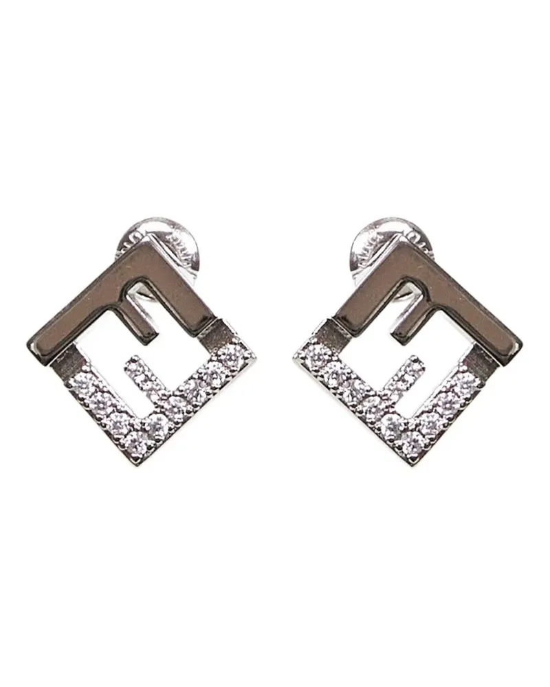 Fendi Forever logo earrings - Silber Silber