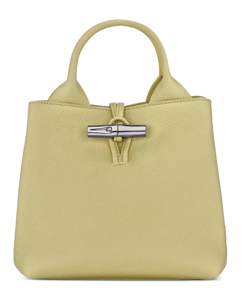 Longchamp Le Roseau S Tote Bag aus strukturiertem Leder - Grün Grün