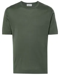 John Smedley Fein geripptes Lorca T-Shirt Grün