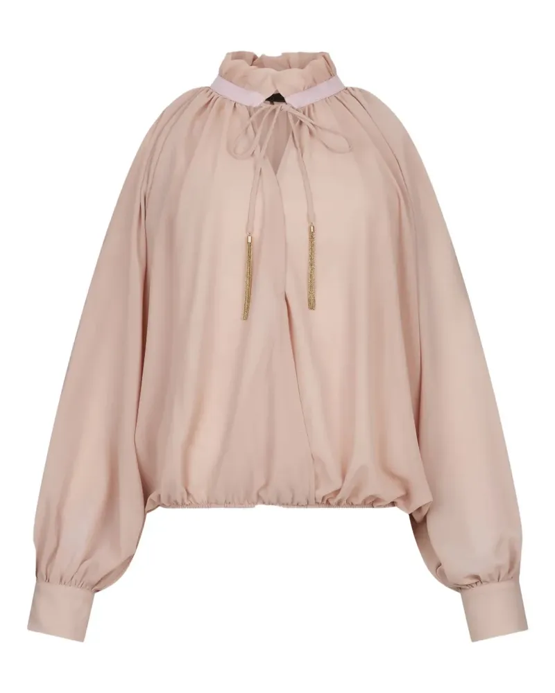 Liu Jo Stehkragen-Bluse mit Quasten - Rosa Rosa