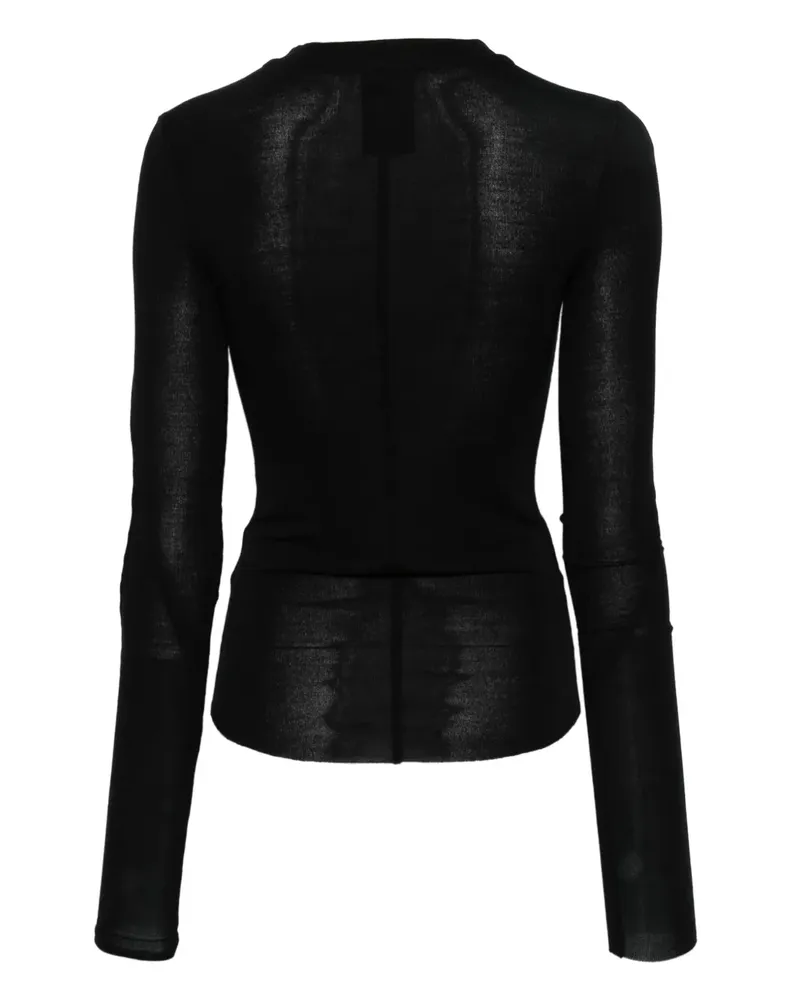 THOM KROM Lang geschnittenes Top - Schwarz Schwarz