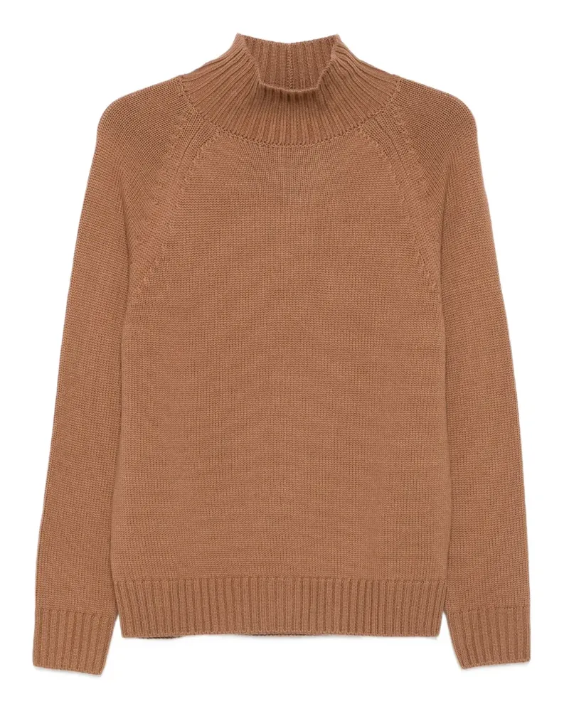 Eleventy V-Ausschnitt-Pullover mit Raglanärmeln - Braun Braun