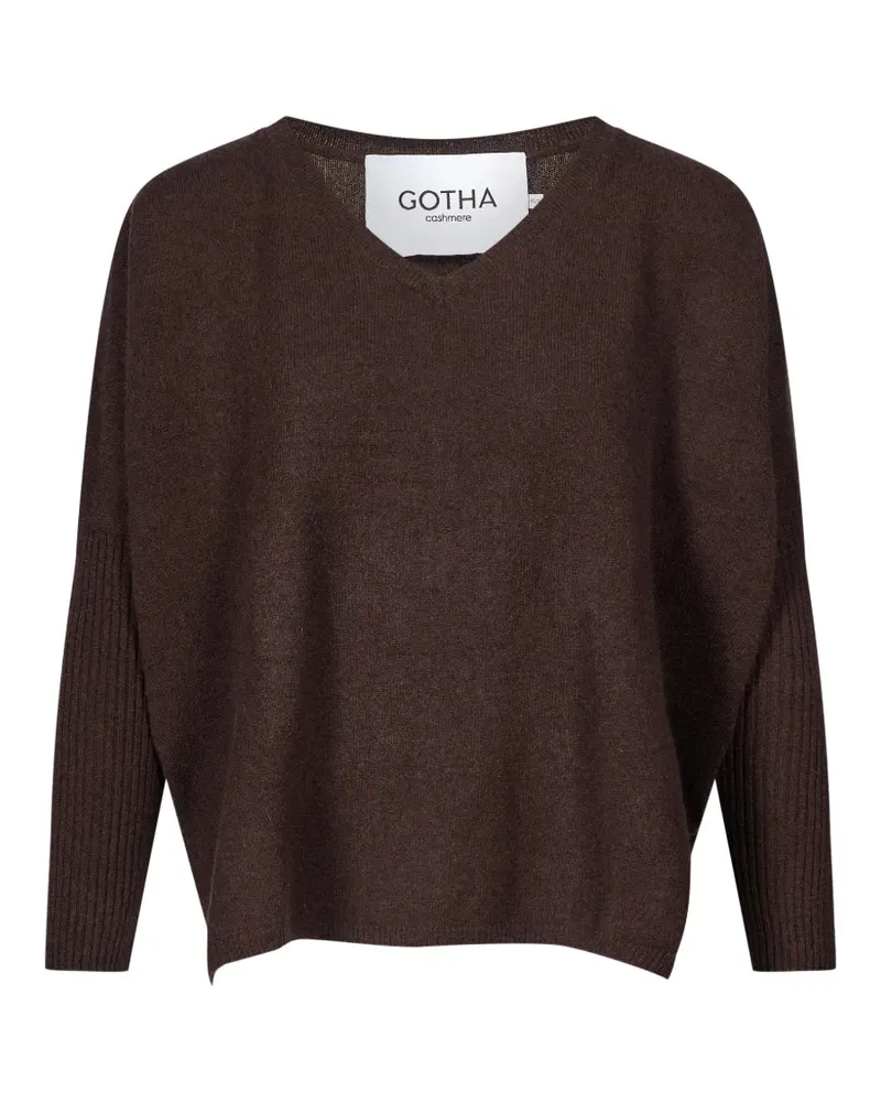 Gotha Faustine ribbed-knit V-neck sweater - Braun Braun