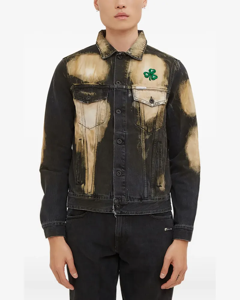 OFF-WHITE Jacke in Distressed-Optik - Grau Grau
