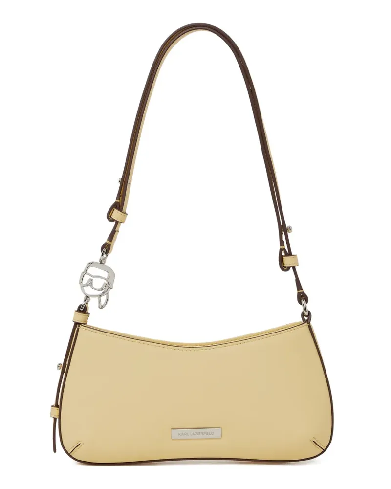 Karl Lagerfeld Mini Schultertasche mit Logo-Schild - Gelb Gelb