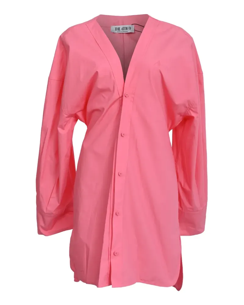 ATTICO Lala Kleid mit V-Ausschnitt - Rosa Rosa
