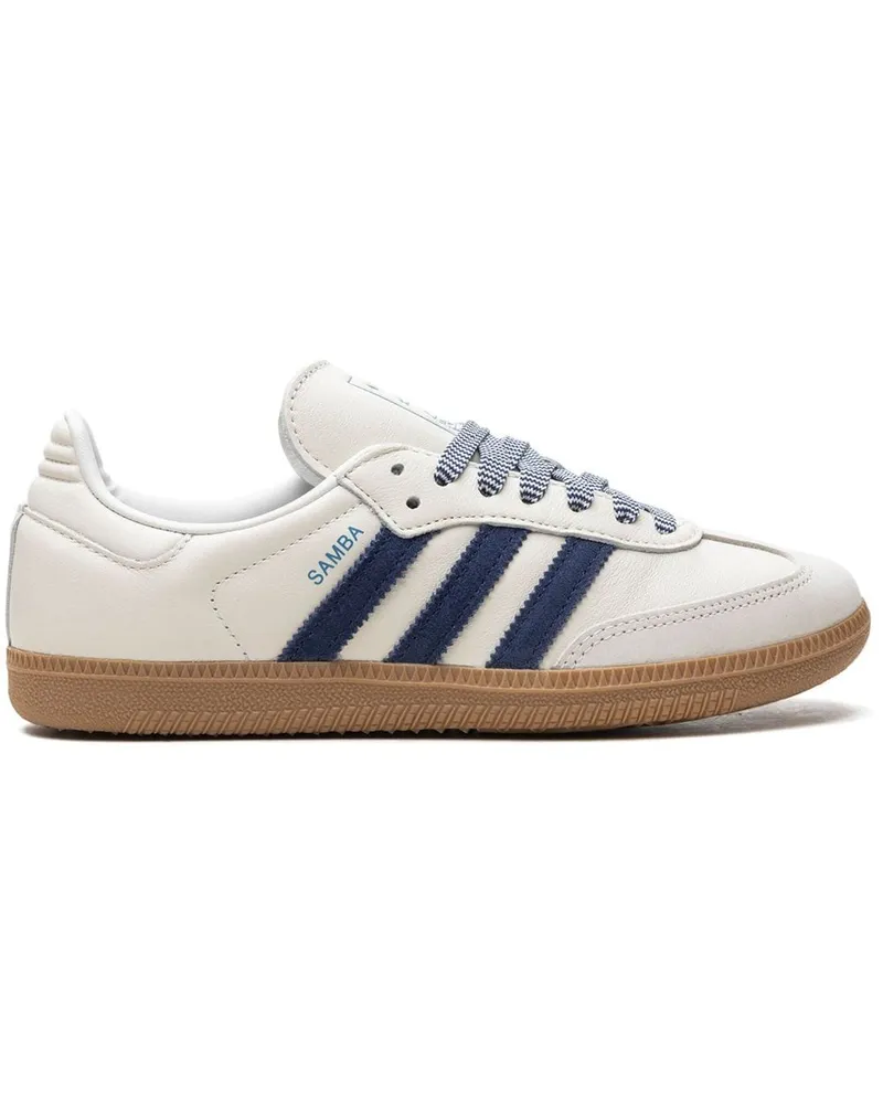 adidas Samba OG Off White Dark Blue Sneakers - Weiß Weiß