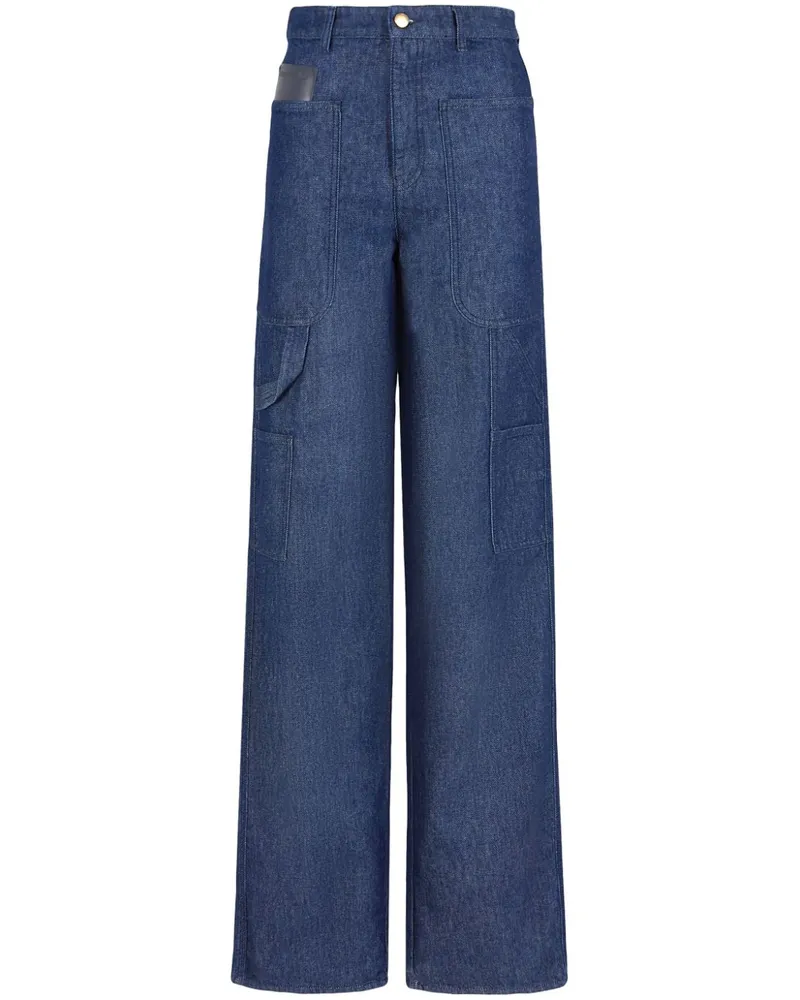 Emporio Armani Wide-Leg-Jeans mit Taschen - Blau Blau