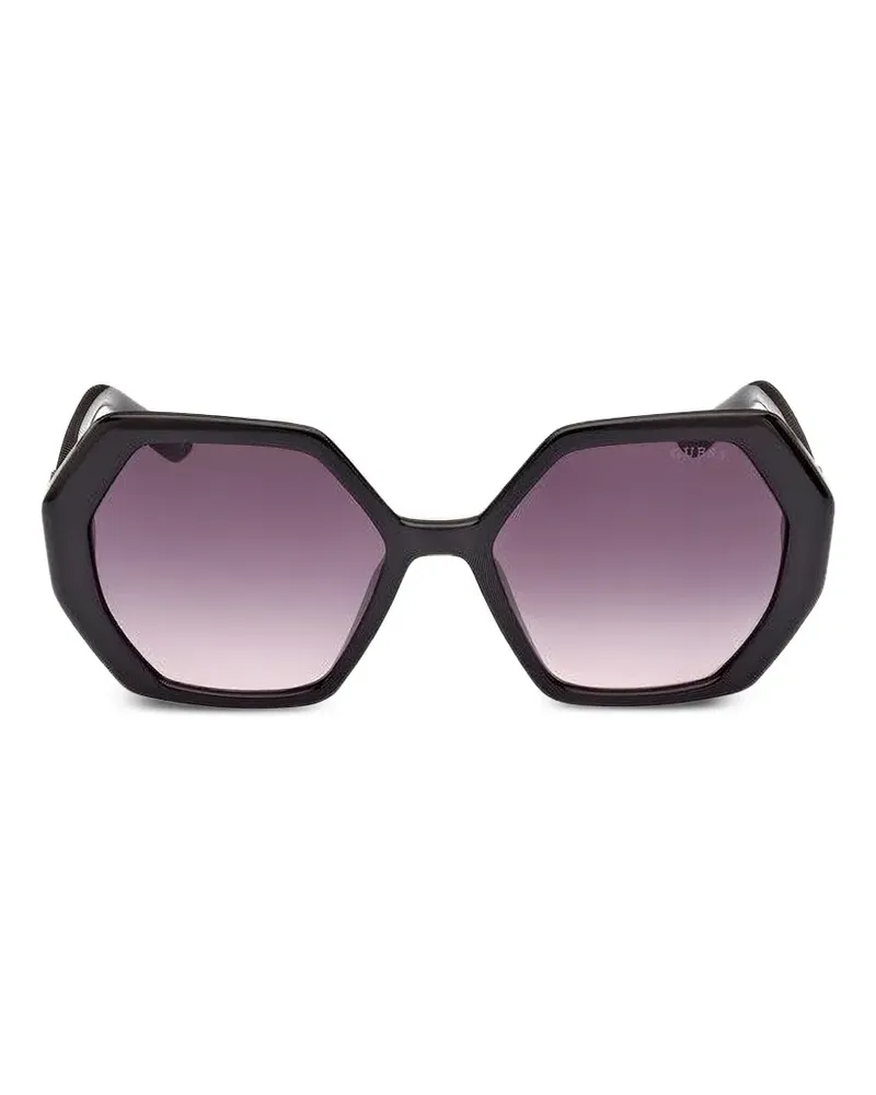 Guess geometric-frame sunglasses - Schwarz Schwarz