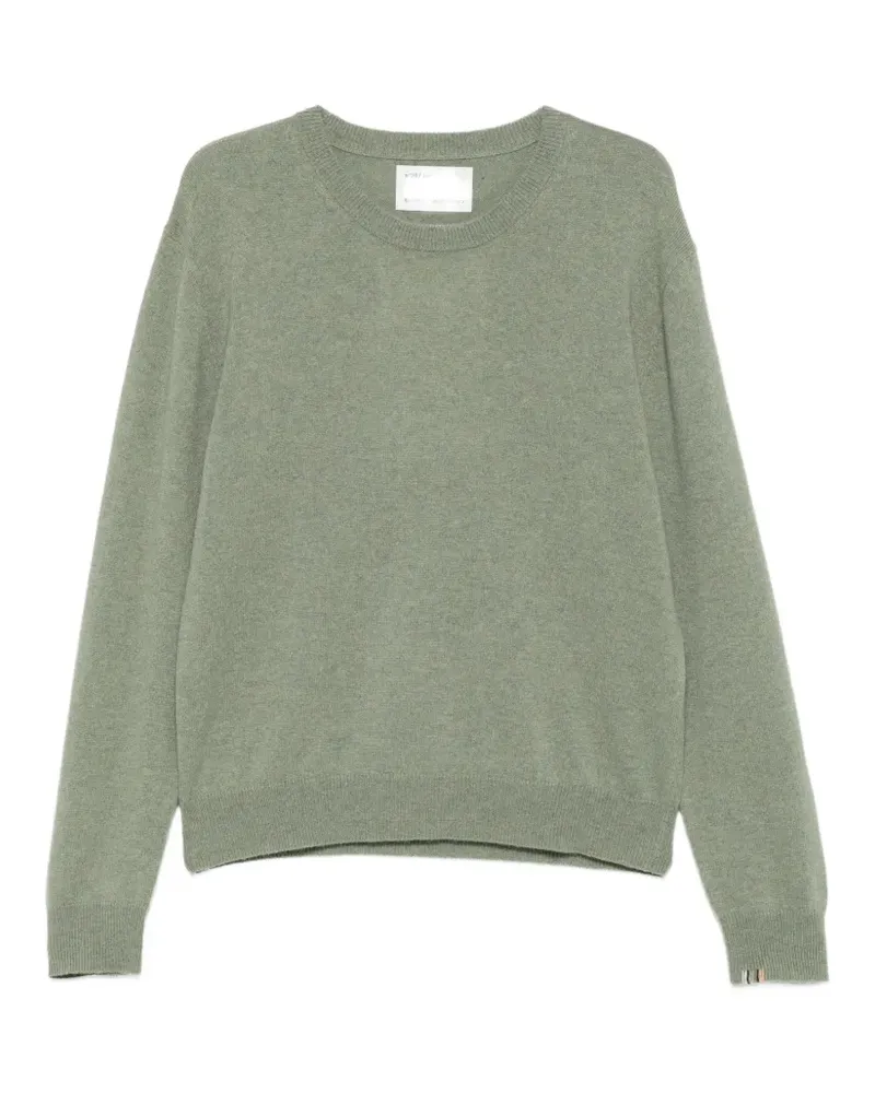 extreme cashmere Bis crew-neck ribbed-trim sweater - Grün Grün
