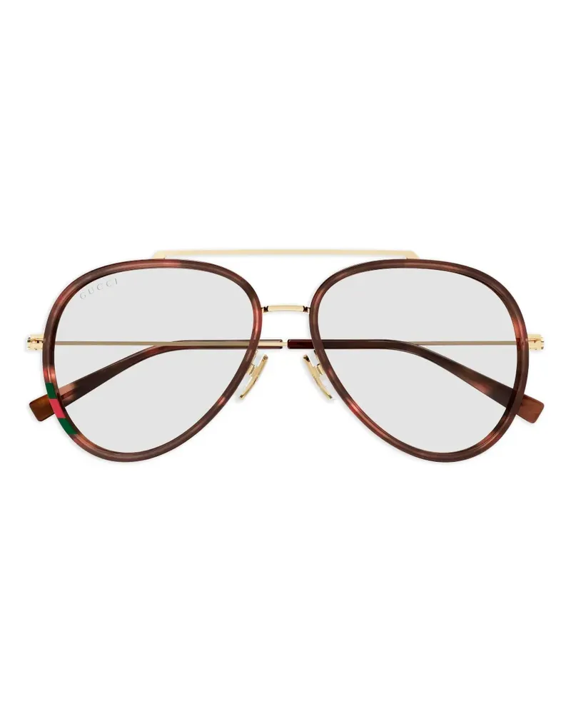 Gucci GG1981S Sonnenbrille mit Doppelsteg - Braun Braun