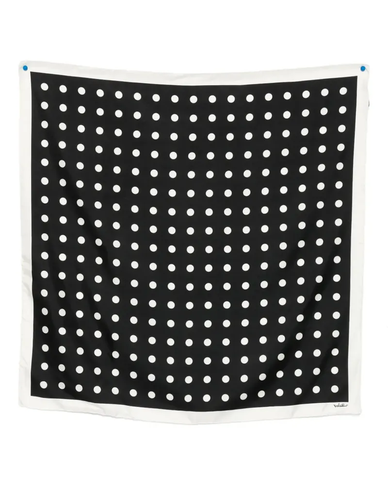 Valentino Garavani Seidenschal mit Polka Dots - Schwarz Schwarz