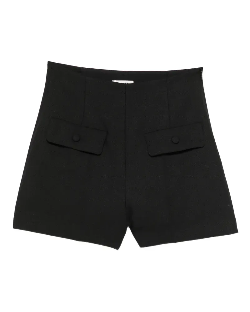 Sandro Hoch sitzende Shorts - Schwarz Schwarz