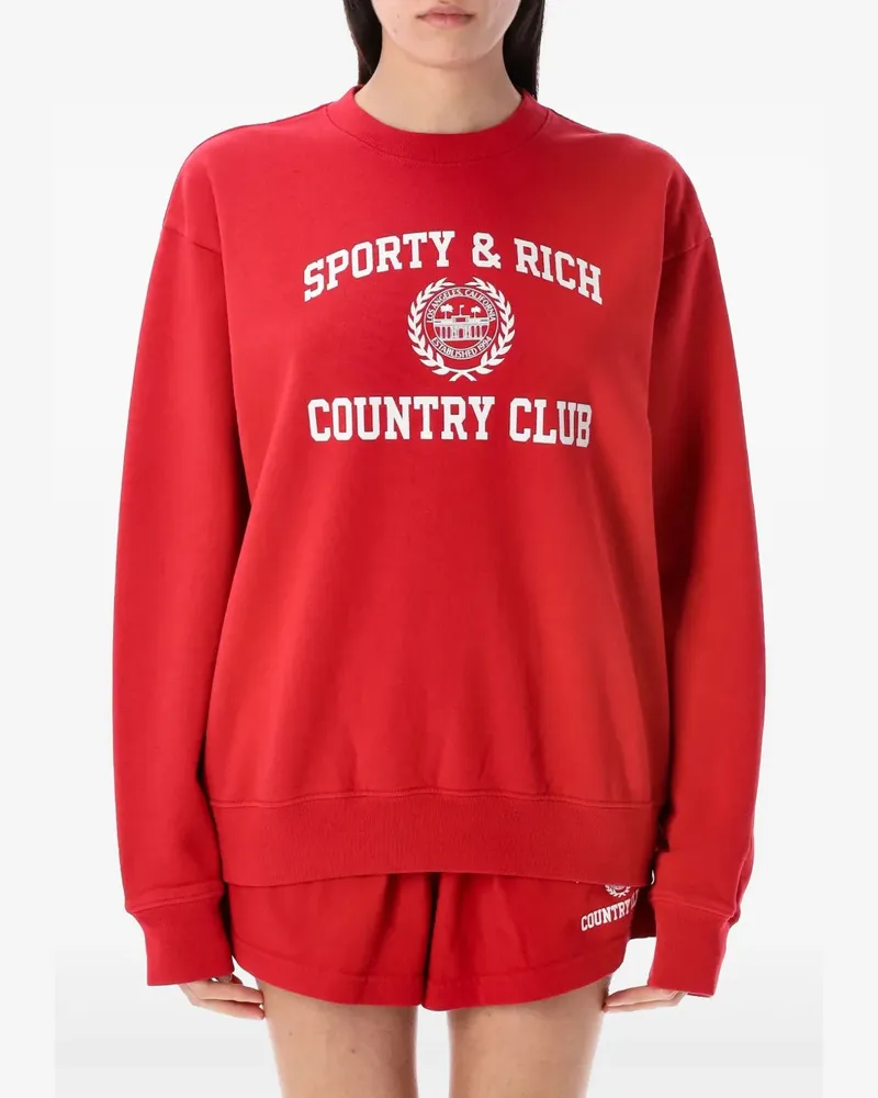 SPORTY & RICH Klassisches Sweatshirt - Rot Rot