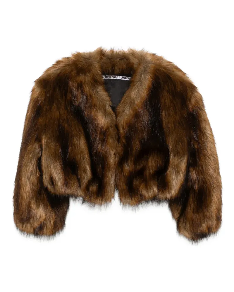Alexander Wang cropped faux fur jacket - Braun Braun