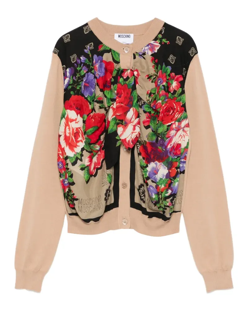 Moschino floral-print cardigan - Nude Nude