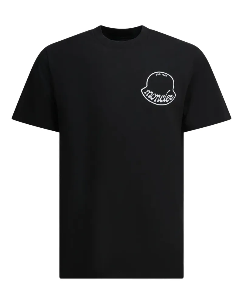 Moncler T-Shirt mit Logo - Schwarz Schwarz