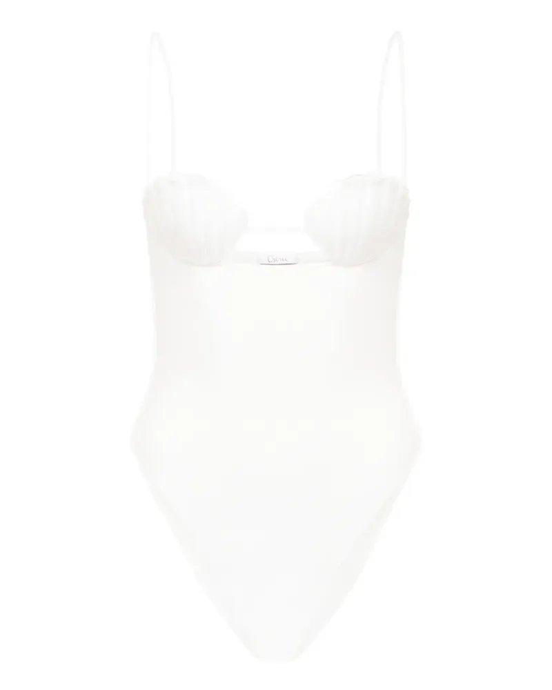 Oséree Bridal Shell-Badeanzug - Weiß Weiß