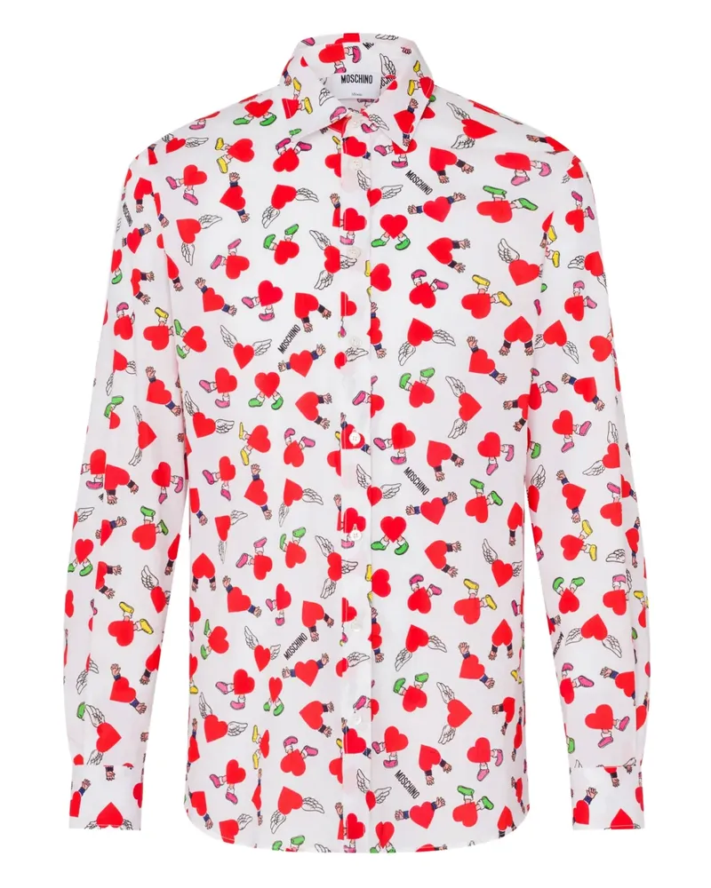 Moschino heart-print shirt - Weiß Weiß