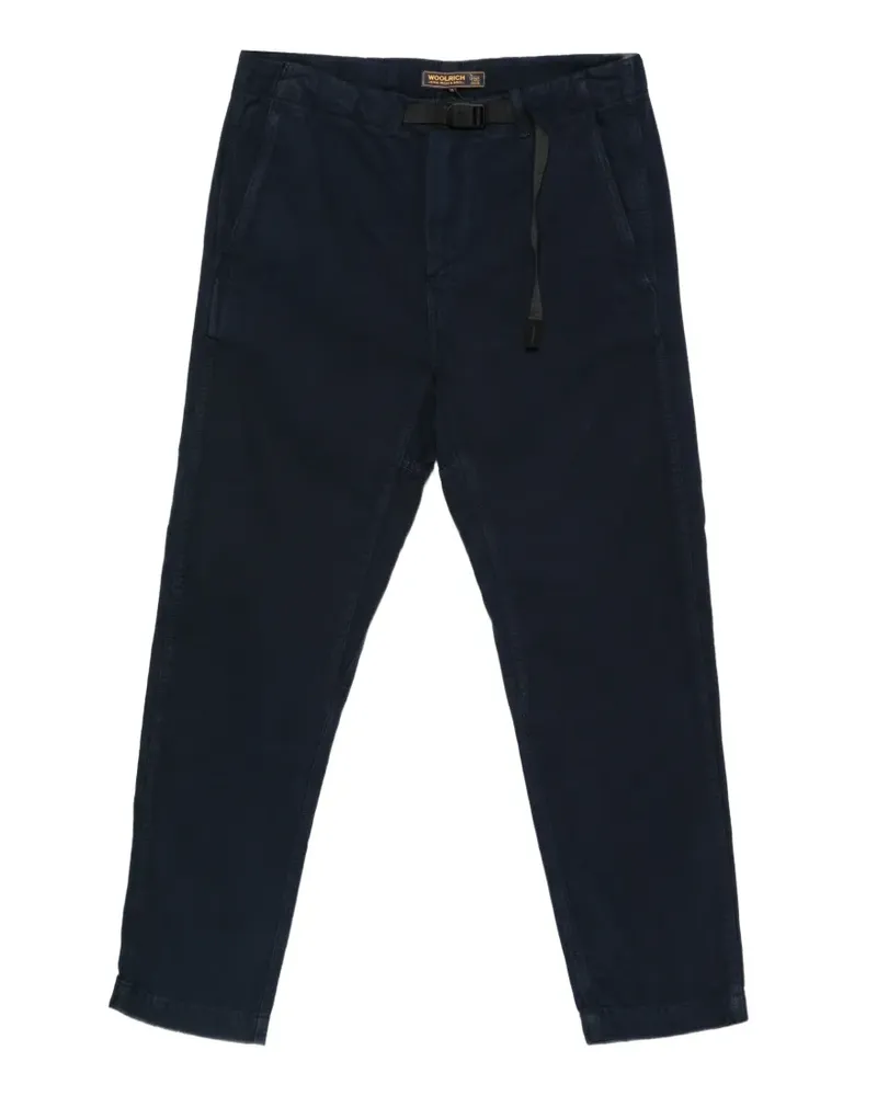 Woolrich Straight-Leg-Hose mit Gürtel - Blau Blau