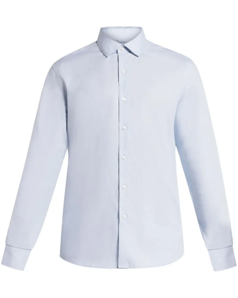 Michael Kors Dobby Hemd - Blau Blau