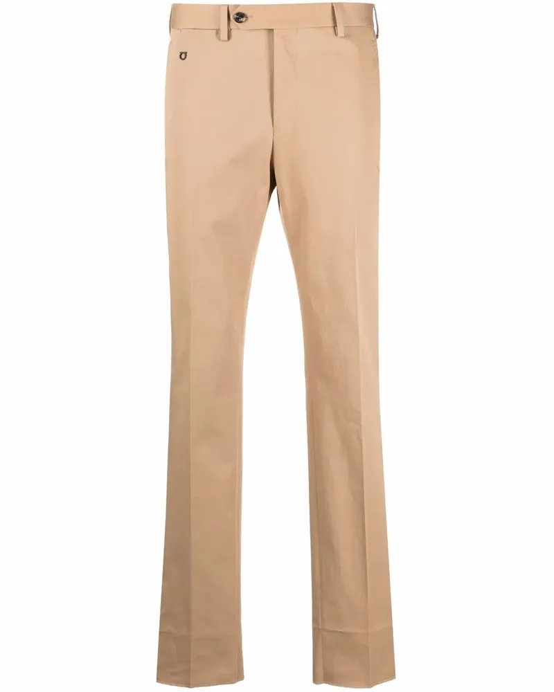 Ferragamo Straight-Leg-Hose aus Gabardine - Nude Nude