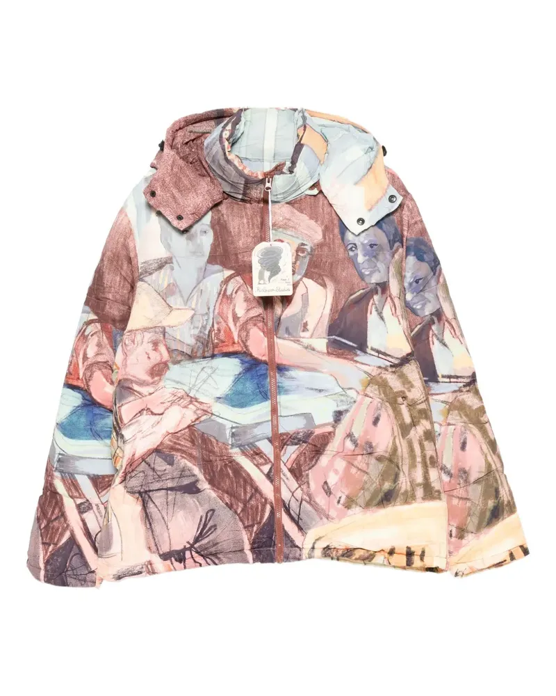 KidSuper hooded graphic-print jacket - Braun Braun