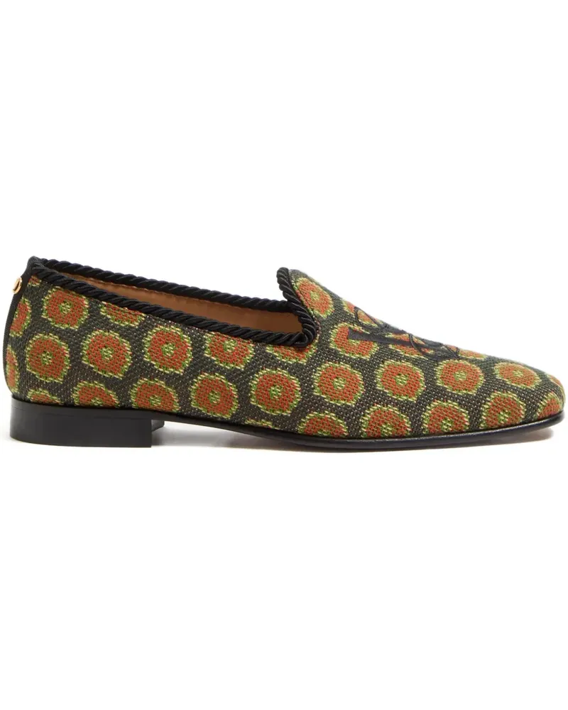 Valentino Garavani Loafer mit Blumenmuster - Grün Grün