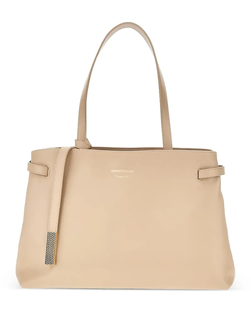 Emporio Armani Schultertasche mit Schnalle - Nude Nude