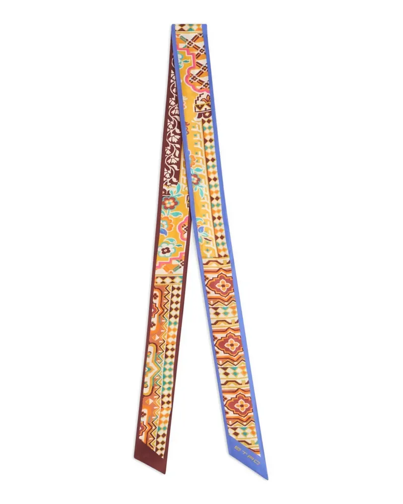 Etro Seidenschal mit Print - Nude Nude