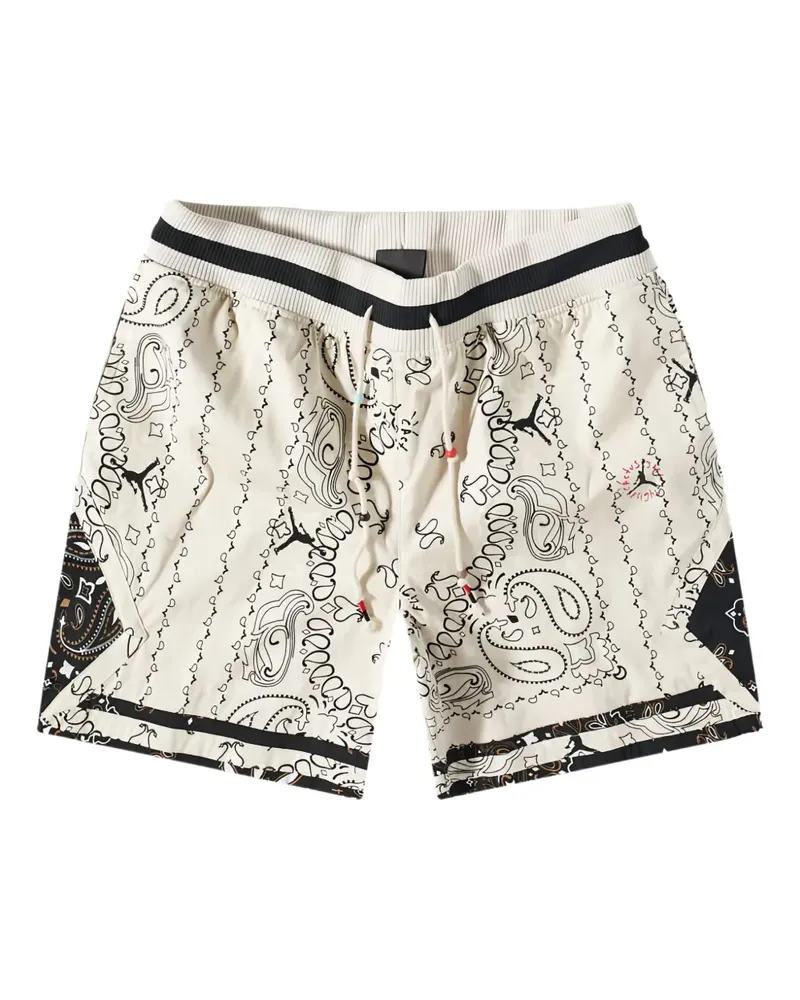 Jordan x Travis Scott Shorts mit Paisleymuster - Weiß Weiß